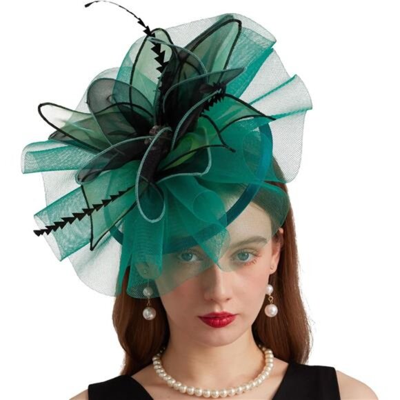 Women\'s Organza Church Derby Hat Wide Brim Sun Caps Tea Party Hat main image 7